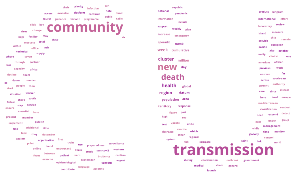 Word Cloud of WHO's Weekly Reports